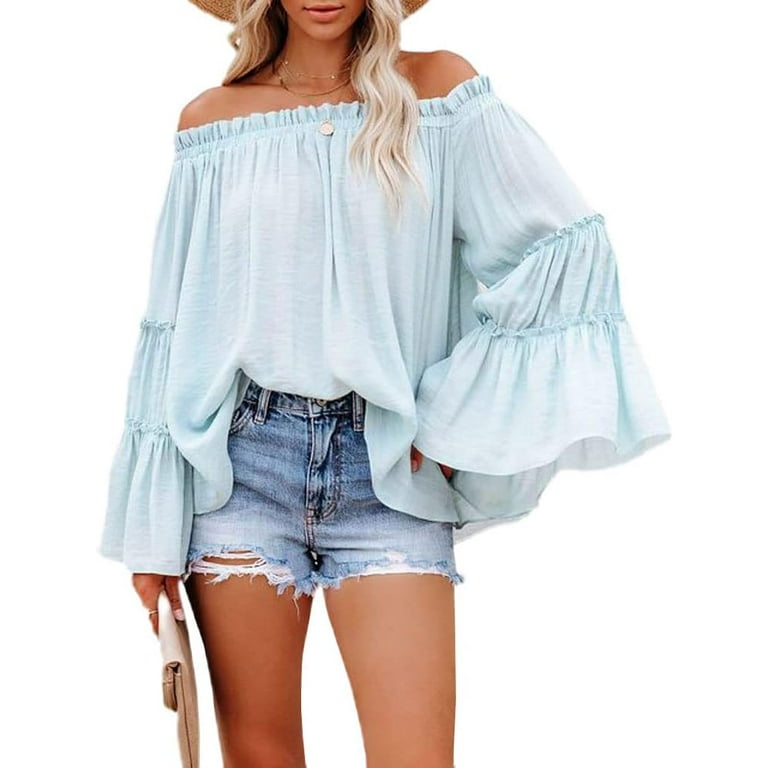 Flowy bell sleeve tops online