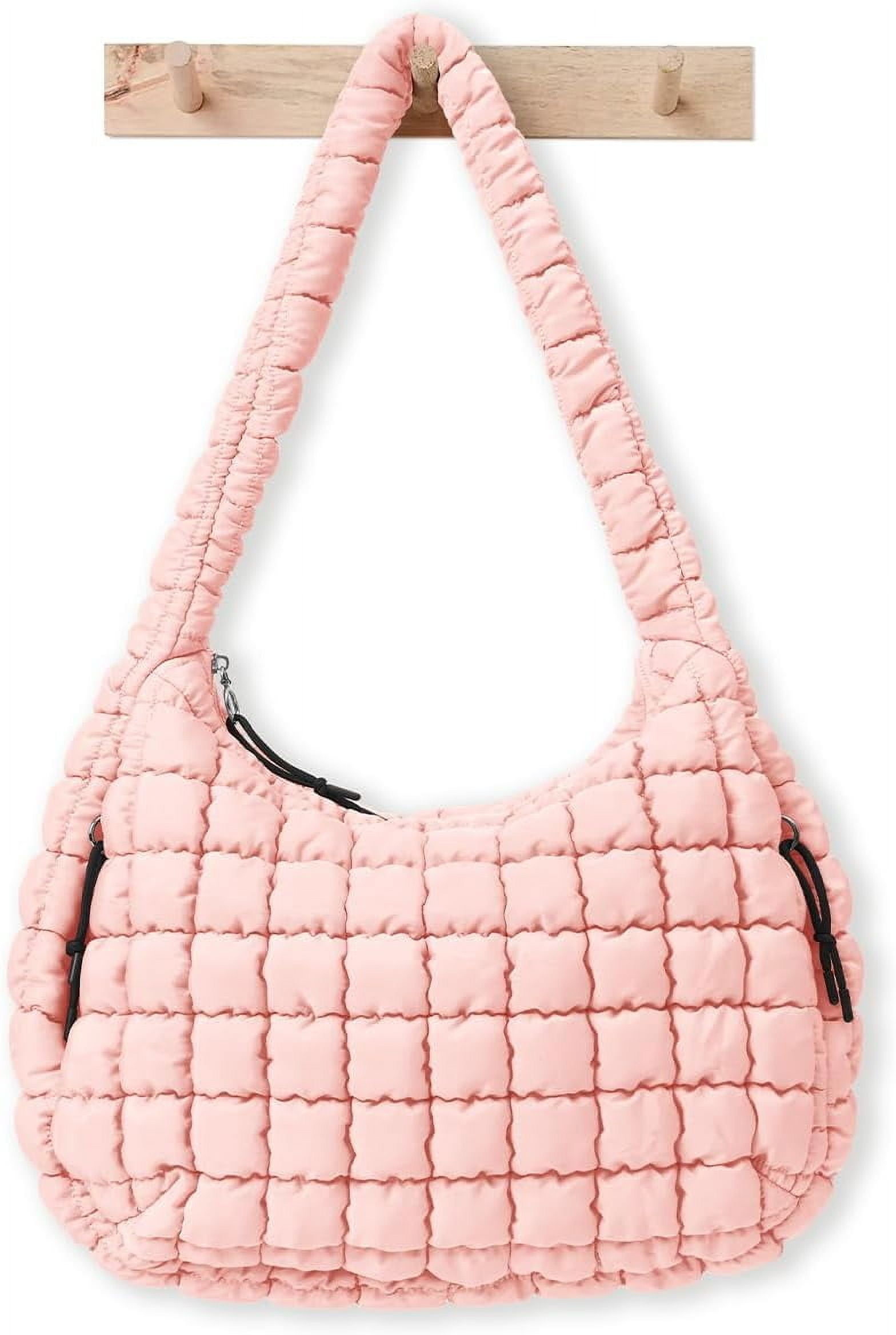 UKAYCCI Women's Large Quilted Tote Bag - Lightweight Puffy Gym Bag With Cosmetic Pouch - View #4