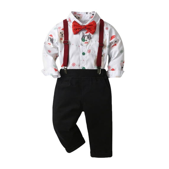 JLMSPLWG 2t Christmas Outfit Boy Baby Boy My First Christmas Christmas Newborn Outfit 6-9 Month Girl Clothes Winter 12 Months Girl Baby Girl 0-3, White 5-6 Years
