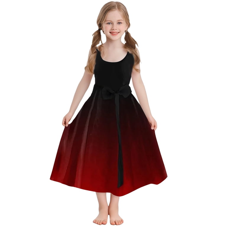 black and red dress casual Berrylush Women Black & Red Floral Printed Crepe A-Line Midi Dress main image 1