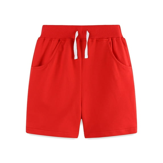 JLMSPLWG Boys White Shorts Boys Basketball Shorts No Pockets Boys Compression Shorts Baby Shorts Cargo Shorts Cheer Shorts Clothes for Boys 6-7, Red 3 Years