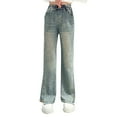 thumbnail image 1 of JLMSPLWG Camo Jeans Flare Jeans Low Rise Jeans Baggy Toddler Sweat Pants Petite Flare Pants Girls Yoga Pants Size 14-16 90 Off Clearance Sale, Blue 7-8 Years, 1 of 9