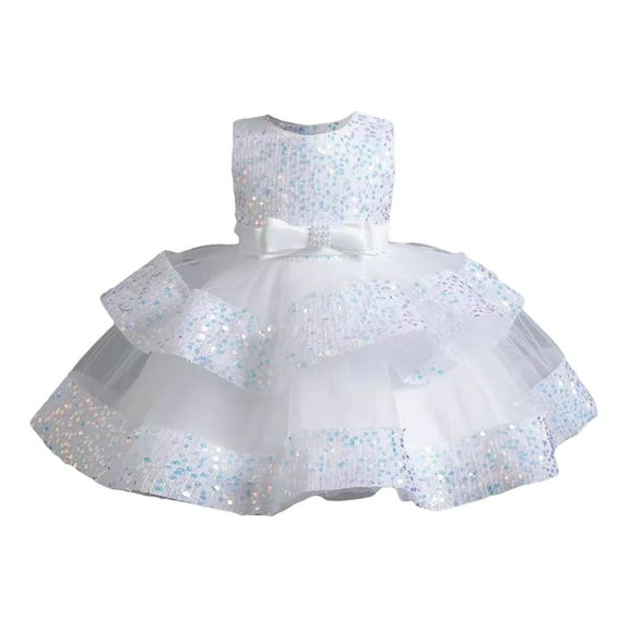 JLMSPLWG Christmas Girl Dress Girls Christmas Dresses Toddler Christmas Dress 2t Red Dress Toddler Girls Size 8 Clothes the Outfit Toddler Holiday, White 12-18 Months