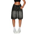 thumbnail image 1 of JLMSPLWG Cute Baggy Shorts for Girls Denim Summer Short Jeans Teen Girl Y2k Trendy Casual Short Tween Girl Vintage Loose Fashion Shortalls with Pockets Girl Clothes, 1 of 5