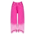 thumbnail image 1 of JLMSPLWG Girls Baggy Jeans Size 10-12 Straight Jeans High Waisted Straight Leg Jeans Denim Sweatpants Plus Size Black Pants Sweatpants Cotton Tween, Hot Pink 7-8 Years, 1 of 7