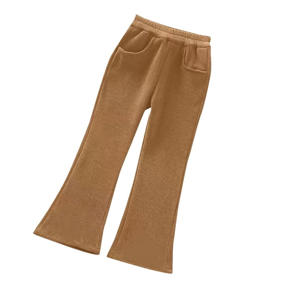 JLMSPLWG Girls Corduroy Flare Pants Toddler Girl Ribbed Flared Pants Kids School Leggings Bell Bottoms Baby Girl Summer Fall Trousers with Pockets