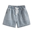 thumbnail image 1 of JLMSPLWG Girls Denim Summer Shorts Kids Wide Leg Jeans Shorts Elastic Waist Baggy Short Jean Teen Girls Stretchy Cute Casual Shortalls Jean with Pockets Toddler Girl Clothes, 1 of 6
