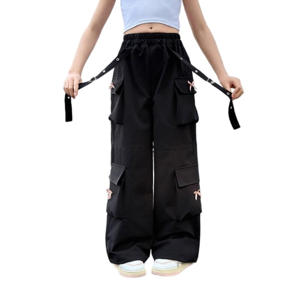 JLMSPLWG Girs Cargo Pants Kids Patchwork Harem Trouser Girl Boyfriend Aesthetic Pantalones Teens Cool Y2k Retro Outfits Toddler Girl Clothes
