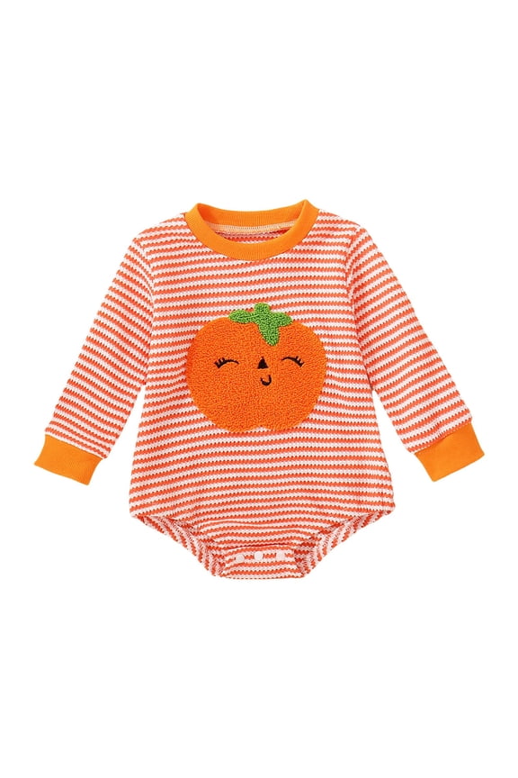 Halloween Toddler Outfit Big Sister Little Brother Outfit Matching Infant Girl Outfits Overalls for Girls 2t Boys Outfits Christmas Outfits, Orange 0-3 Months