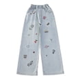 thumbnail image 1 of JLMSPLWG Juniors Jeans Black Jeans Baggy Boys' Jeans Trouser Jeans Khaki Pants for Boys High Waisted Pants Size 8 Girls Clothes, Light Blue 11-12 Years, 1 of 9