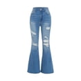 thumbnail image 1 of JLMSPLWG Petite Wide Leg Jeans Pull on Jeans Lined Jeans Extra Wide Yoga Pants Cargo Pants for Girls Best Trouser Jeans Gifts for 8 Year Old Girl, Blue 10-11 Years, 1 of 9