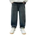 thumbnail image 1 of JLMSPLWG Bootcut Denim Jeans for Boys High Waist Pants Tween Boy Personalized Preppy Denim Jean Teen Boy Trendy Casual Jean with Pockets Kids Clothes, 1 of 9