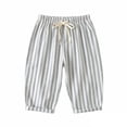 thumbnail image 1 of JLMSPLWG Stripe Pants for Kids Elastic Waist Trouser with Drawstring Baby Girl Wide Leg Trouser Newborn Girl Spring Popular Classic Casual Outfit Toddler Girl Clothes, 1 of 7