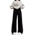 thumbnail image 1 of JLMSPLWG Teen Girl Wide Leg Sweatpants with Drawstring Tween Girl Straight Leg Sweatpants Girls Sports Soft Trouser Toddler Baggy Parachute Pants Kids Clothes, 1 of 6