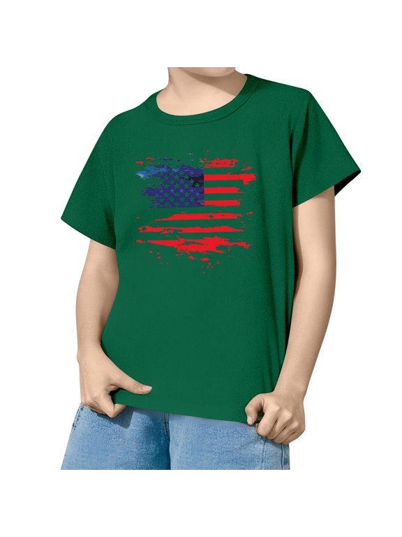 Toddler Flag Shirt Independence T Shirt Kids 250 Years American Short Sleeve Tops Boys America Anniversary 250th Freedom Tees Newborn Boy Clothes