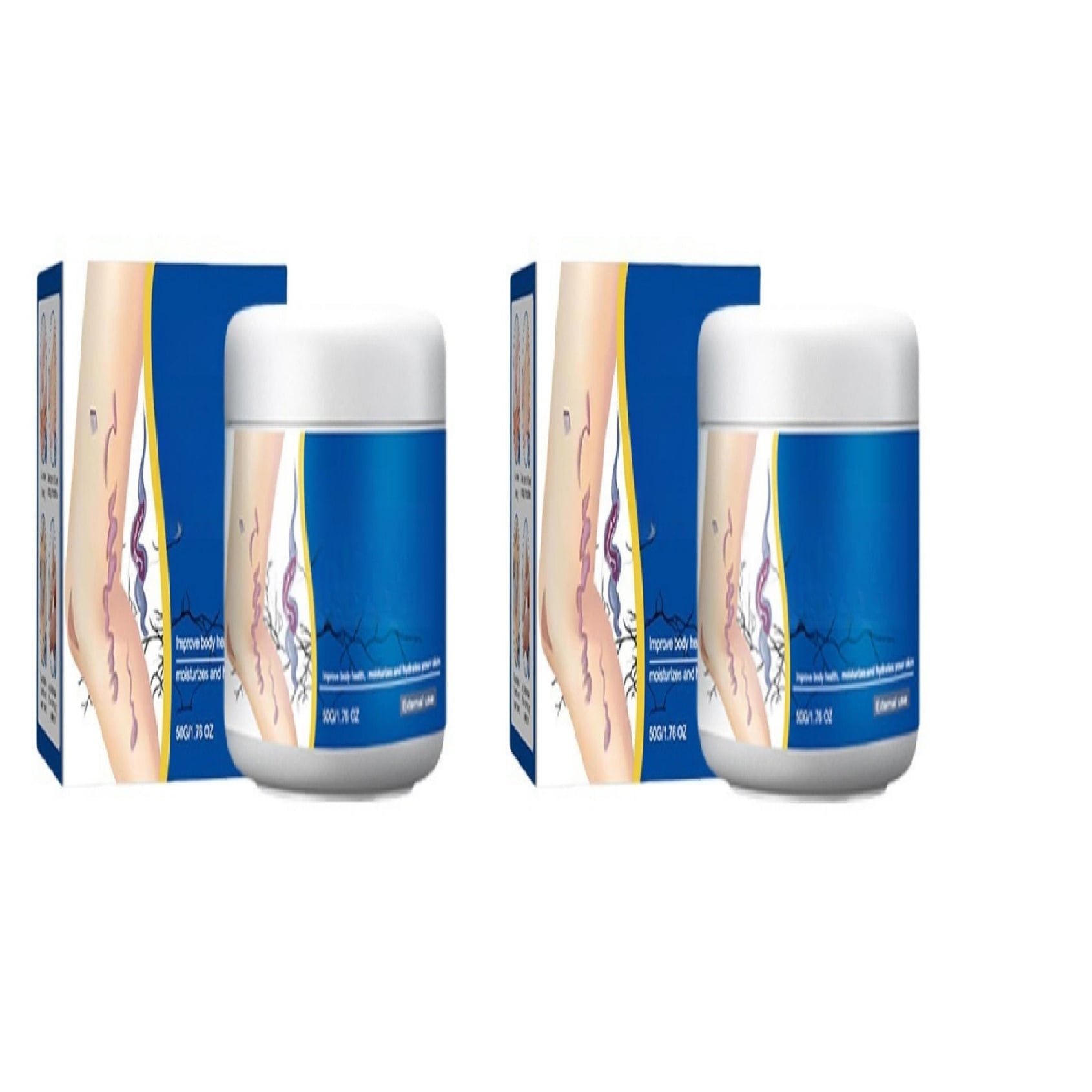 JLNDSV 2PC Varicose Vein Relief & Vein Care Cream W/Collagen, Arnica, & Horse Chestnut - Visibly Reduce Varicose Veins, Bruises, & Spider Veins, Varicose Vein Treatment Lotion For Legs & Body