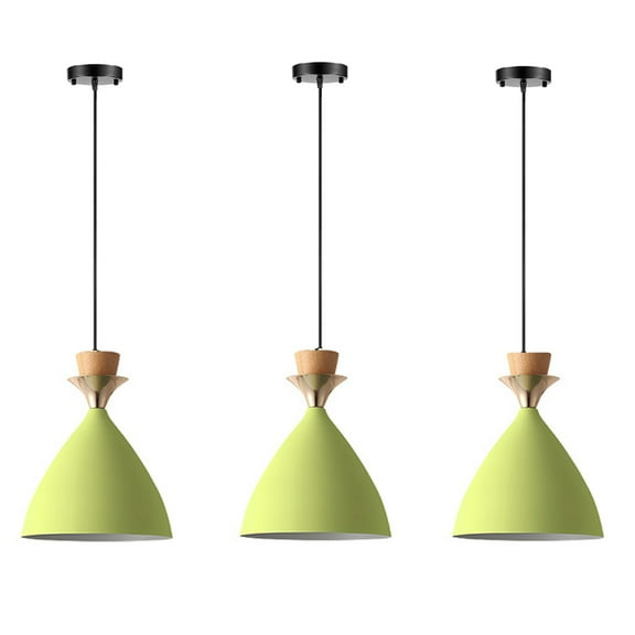 JLOWCO 3 Light Pendant Lighting for Kitchen Island Farmhouse,led Hanging Over Dining Table Ceiling Lights for Kitchen,Modern Yellow Led Pendant Lights (LED Bulb Include)
