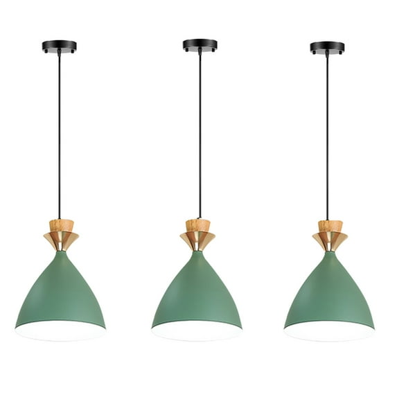 JLOWCO 3 Light Pendant Lighting for Kitchen Island Farmhouse,led Hanging Over Dining Table Ceiling Lights for Kitchen,Pink Pendant Lighting for Kitchen Island (LED Bulb Include)