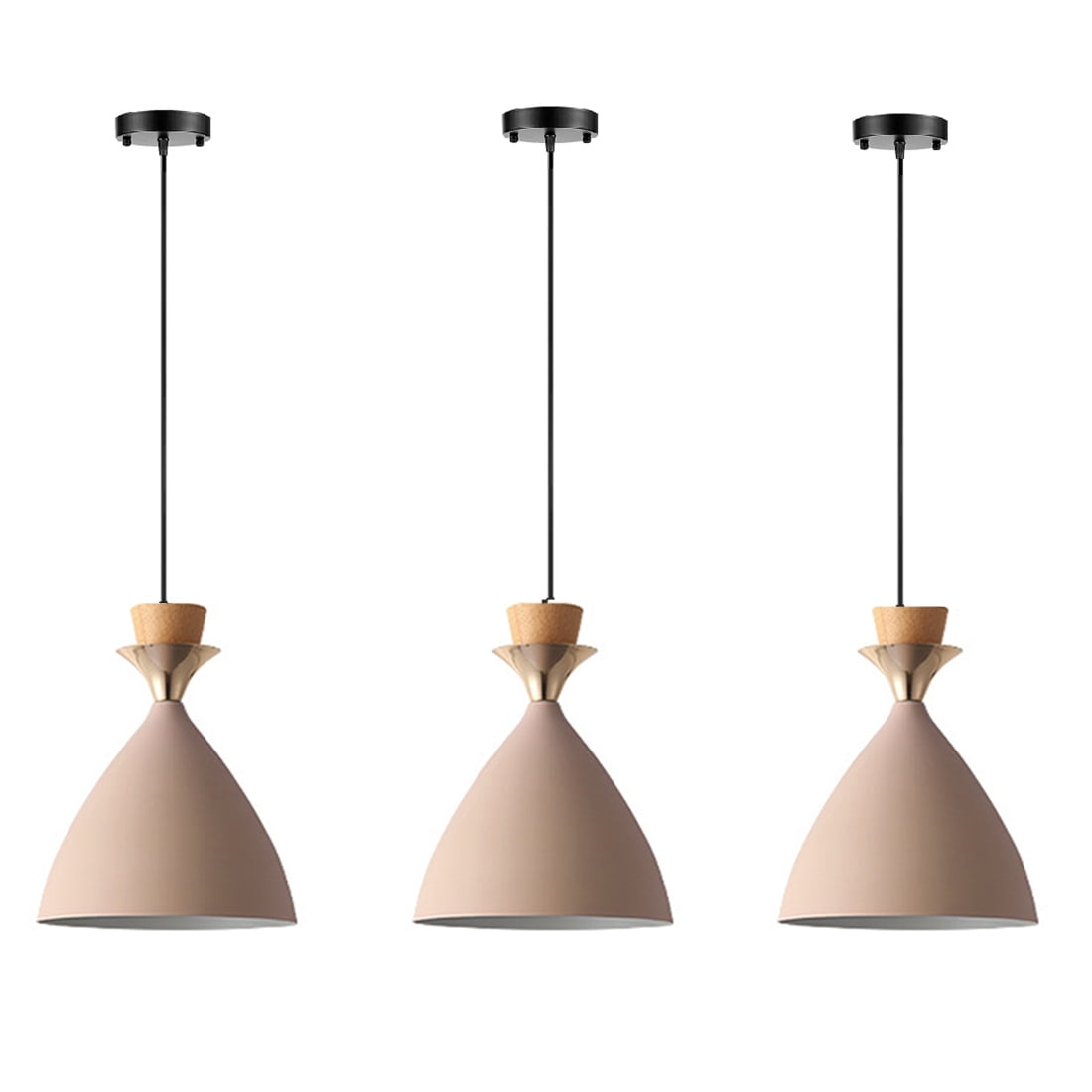 JLOWCO 3 Light Pendant Lighting for Kitchen Island Farmhouse,led