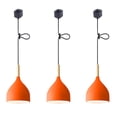 thumbnail image 1 of JLOWCO 3 Pack Track Lighting Pendants Adjustable Height Light Fixture Dining Room Led Orange Lights Farmhouse Pendant Lights Kitchen Island (LED Bulb Include), 1 of 7