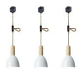 thumbnail image 1 of JLOWCO Adjustable Height Track Lighting Hanging Pendant Light H Type Kitchen Pendant Lighting Over Island 3 Pack White Island Pendant Lights for Kitchen (LED Bulb Include), 1 of 7