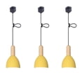 thumbnail image 1 of JLOWCO Modern Adjustable Height H Track Pendant Lighting for Kitchen Island 3 Pack Light Fixture Dining RoomSmall Yellow Pendant Light Fixtures (LED Bulb Include), 1 of 7