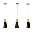 thumbnail image 1 of JLOWCO Set of 3 Single Pendant Lights Kitchen Island,farmhouse 3 Light Pendant Over Sink Lighting Fixtures Kitchen,Black Kitchen Pendant Light Over Sink Lighting Fixtures (LED Bulb Include), 1 of 7