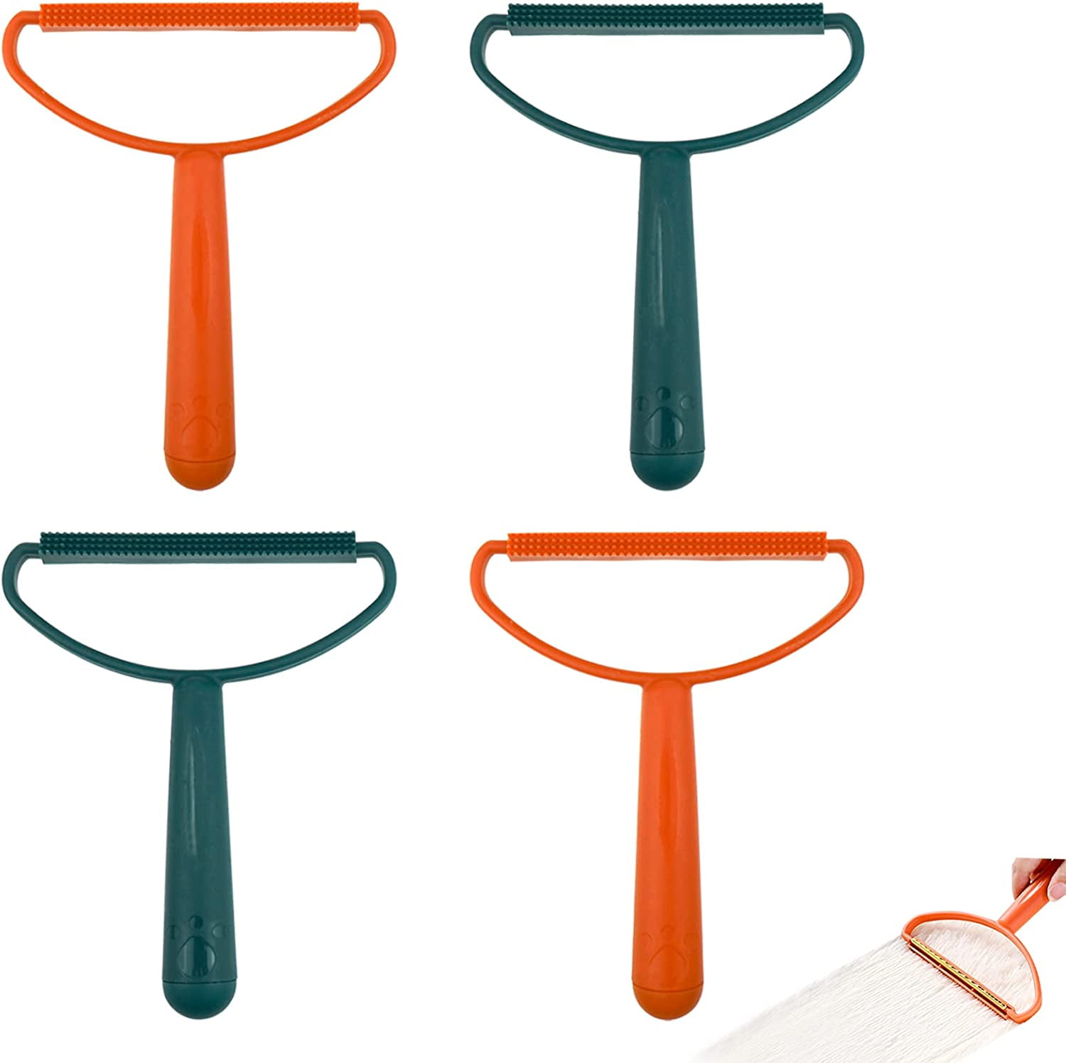 JLSJ 4 Pack Uproot Lint Cleaner Pro Pet Hair Carpet Rake for Pet Hair