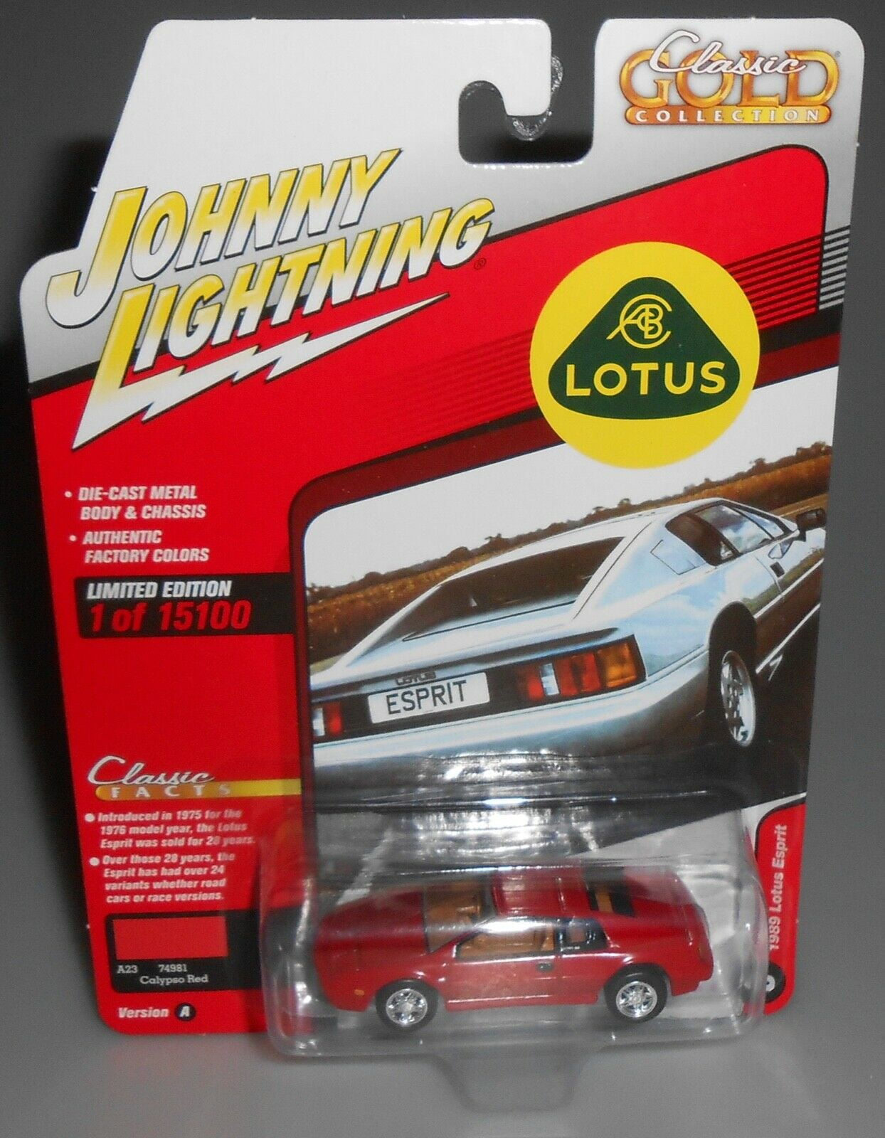 JLSP188A Johnny Lightning 1989 Lotus Esprit Calypso Red