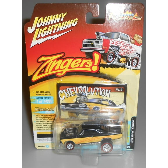 Johnny Lightning 1966 Chevy Chevelle Yellow/Black Zingers! Street Freaks NEW