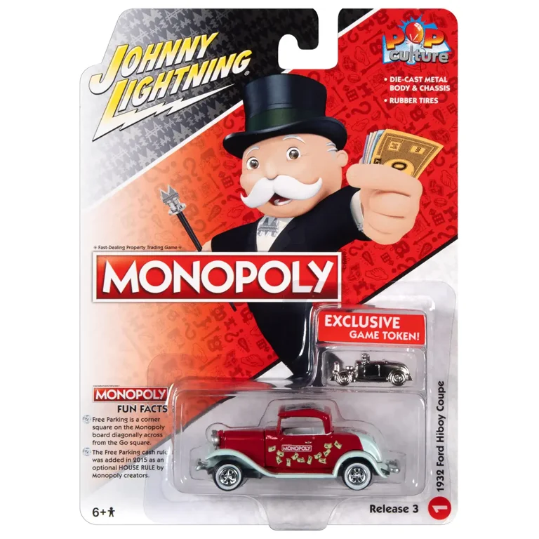 Johnny Lightning Pop Culture Monopoly 1932 Ford Hi Boy Coupe (Free