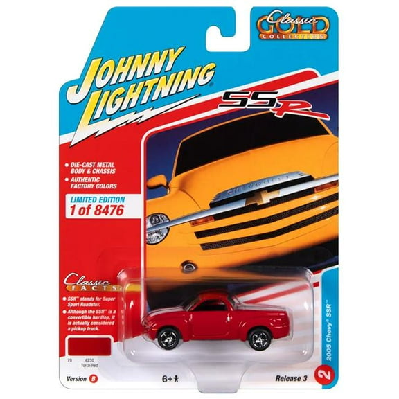 Johnny Lightning Jlcg030 Classic Gold Ver B 2005 Chevy Ssr Torch Red