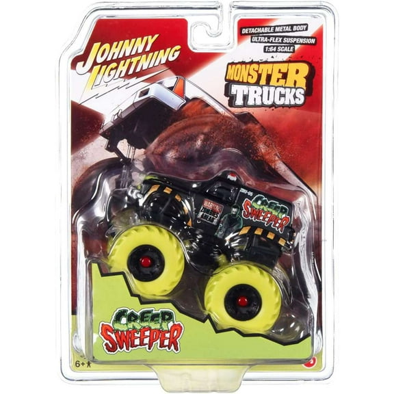 Johnny Lightning Monster Trucks Creep Sweeper Diecast Car [Green Tires]