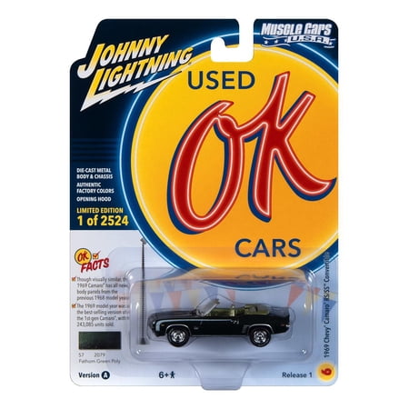 Johnny Lightning Jlmc032 Muscle Car Ver A 1969 Chevy Camaro Rs/Ss Green