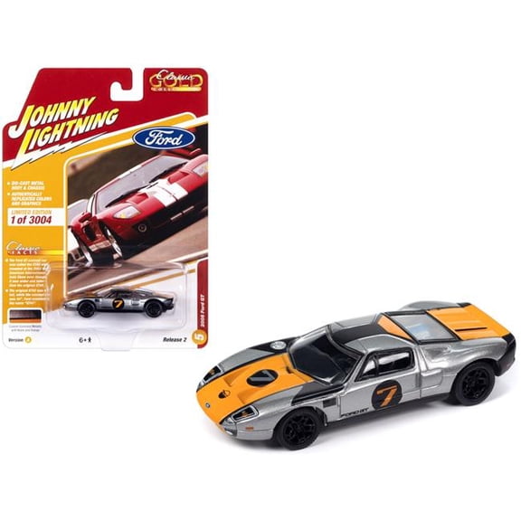 Johnny Lightning Jlcg032 Classic Gold Ver A 2005 Ford Gt Orange