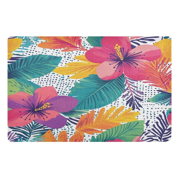 JLWWHD Chevron Pattern Highly Absorbent Polyester Doormat Anti-slip Anti-fouling Indoor Outdoor Entrance Welcome Mat 3220in.