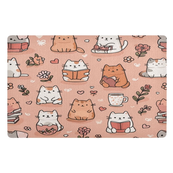 JLWWHD Pastel Shades Of Pink Highly Absorbent Polyester Doormat Anti-slip Anti-fouling Indoor Outdoor Entrance Welcome Mat 3220in.