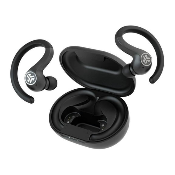 Pre-Owned JLab Audio JBuds Air Sport Bluetooth True Wireless Earbuds with Charging Case, Black, EBJBUDSAIRSPRTRBLK82