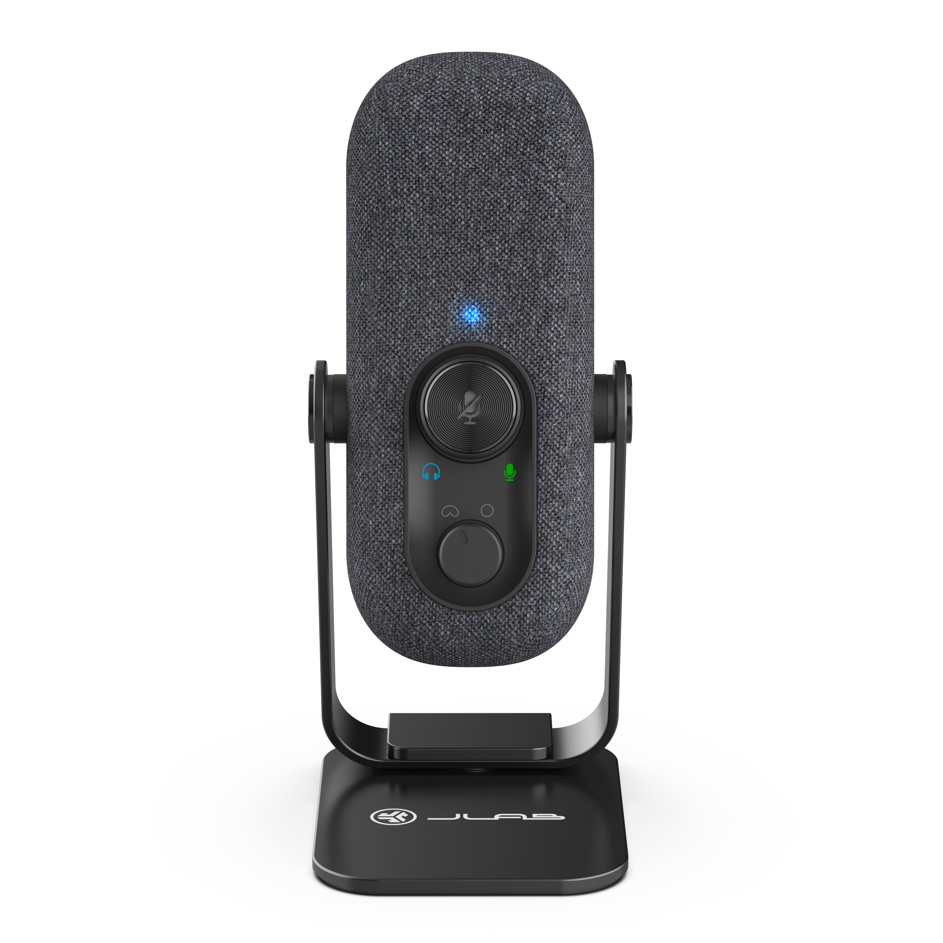 JLab Audio GO Talk USB Desktop Microphone | Dual Condensers | 96kHz/24Bit Sampling Rate | Compact Design | Studio Quality Recordings and Broadcasts