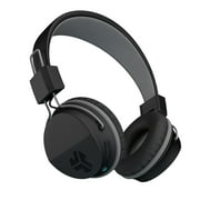JLab Audio Neon Bluetooth On Ear Headphones, folding with Universal Mic - Gray/Blue