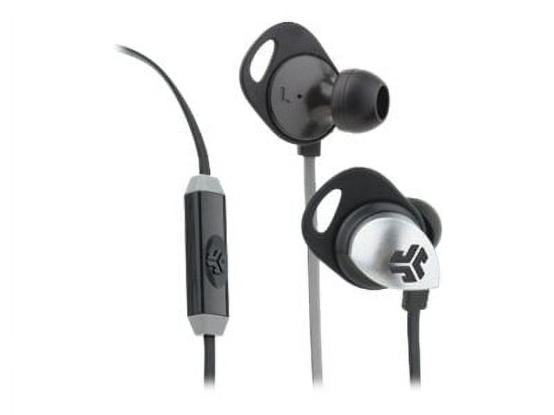 JLab EPIC earbuds with 13mm C3 Massive Drivers and Customizable Cush Fins &#8211; Black / Gray - image 1 of 2