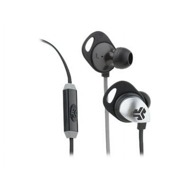 JLab EPIC earbuds with 13mm C3 Massive Drivers and Customizable Cush Fins &#8211; Black / Gray