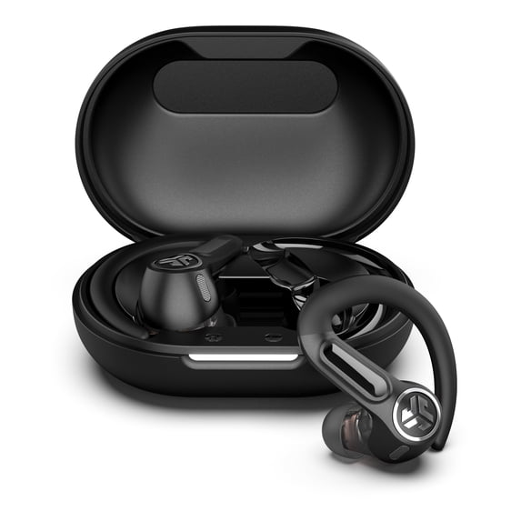 JLab Epic Sport 3 Active Noise Cancelling Earbuds, True Wireless, Black, Earhook, 52+ Hr Playtime, Dual Drivers, IP66