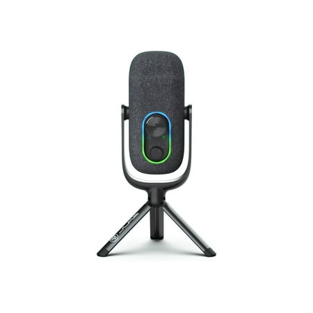 JLab Epic Talk Gaming, Podcasting & Streaming Microphone, Professional Grade Recording Mic, 92kHz/24BIT Clarity, 4+ft USB-C Cable, Versatile Mounting, 4 Directional Pattern Modes, Gain Control