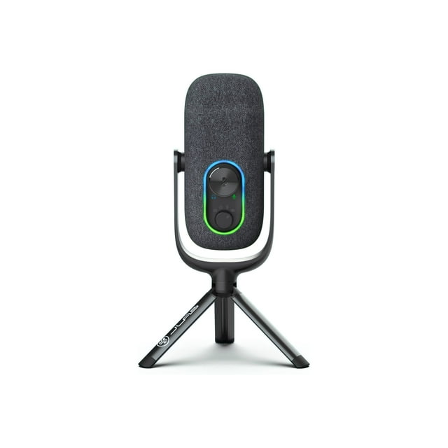 JLab Epic Talk Gaming, Podcasting & Streaming Microphone, Professional Grade Recording Mic, 92kHz/24BIT Clarity, 4+ft USB-C Cable, Versatile Mounting, 4 Directional Pattern Modes, Gain Control