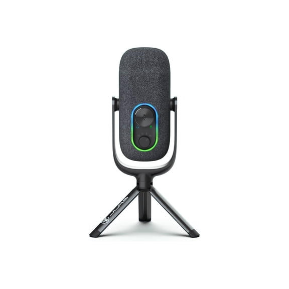 JLab Epic Talk Gaming, Podcasting & Streaming Microphone, Professional Grade Recording Mic, 92kHz/24BIT Clarity, 4+ft USB-C Cable, Versatile Mounting, 4 Directional Pattern Modes, Gain Control