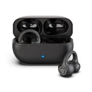 JLab Flex Open Earbuds, Black, Open-Ear Clip Design, 21+ Hr Playtime, IPX4, Multipoint, Clear Calls, Fast Pair