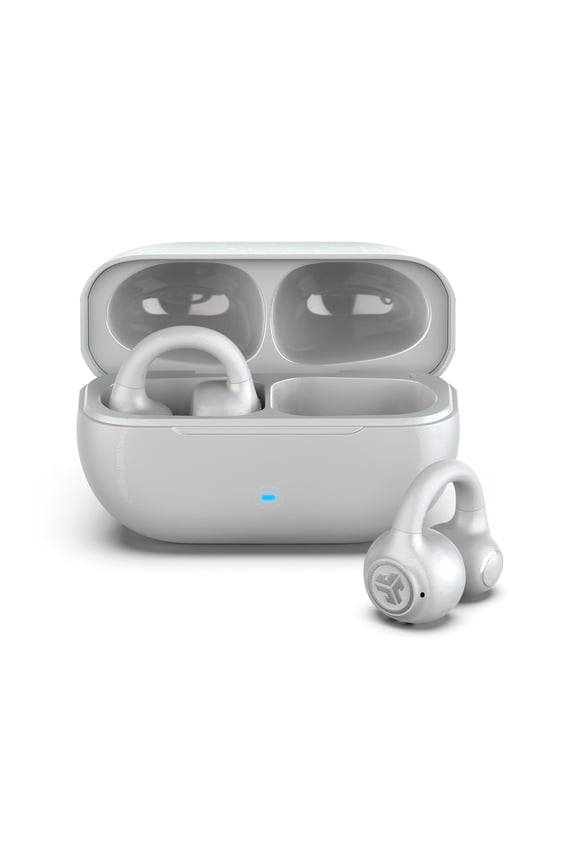 Flex Open Earbuds, White, Open-Ear Clip Design, 21+ Hr Playtime, IPX4, Multipoint, Clear Calls, Fast Pair