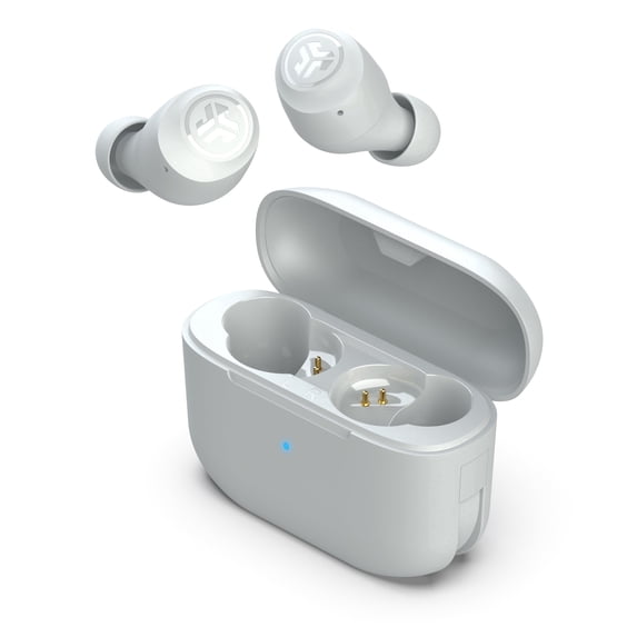 JLab Go Air Pop Bluetooth Earbuds, True Wireless with Charging Case, White