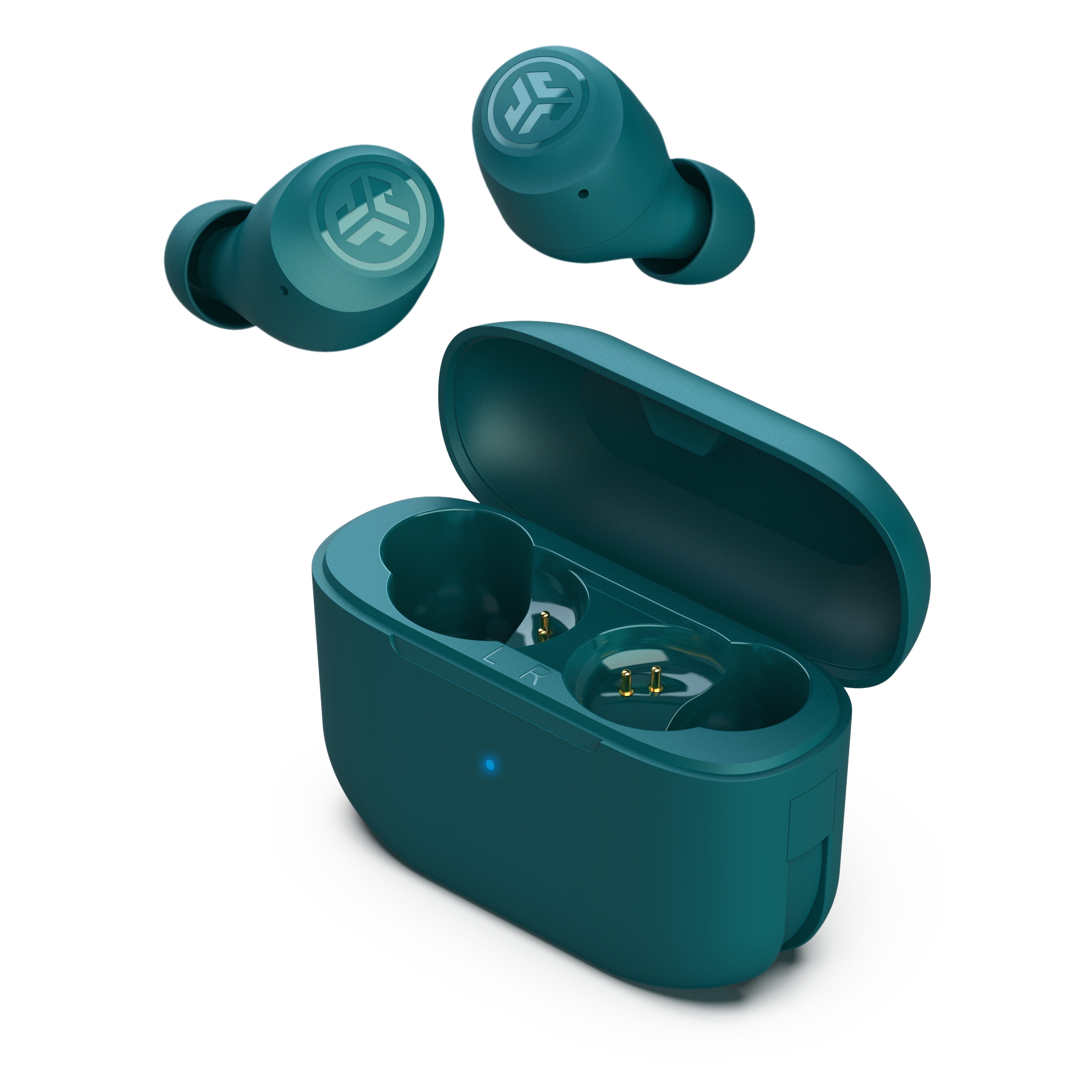 JLab Go Air Pop True Wireless Earbuds, Bluetooth, Bass Boost, Talk Function, with Charging Case, Teal